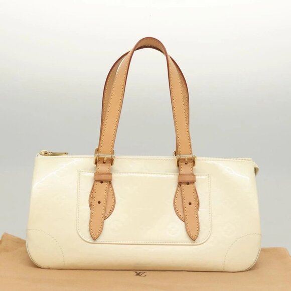 LOUIS VUITTON Monogram Vernis Rosewood Avenue Hand Bag Perle Auth - Picture 14 of 16